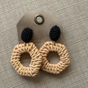 Anthropologie Jana Wicker Drop Earrings